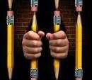 Behind bars pencils
